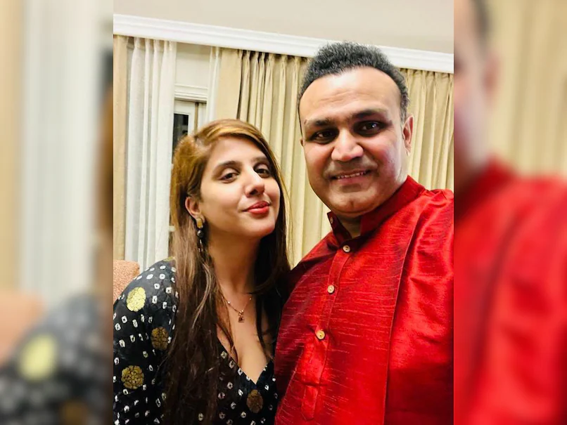 Virender Sehwag with Wife Aarti